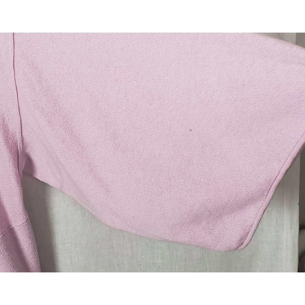 Pure Jill Kimono Sweater Pink Cotton Cashmere Oversized Knit Pocket L Casual - Picture 11 of 11